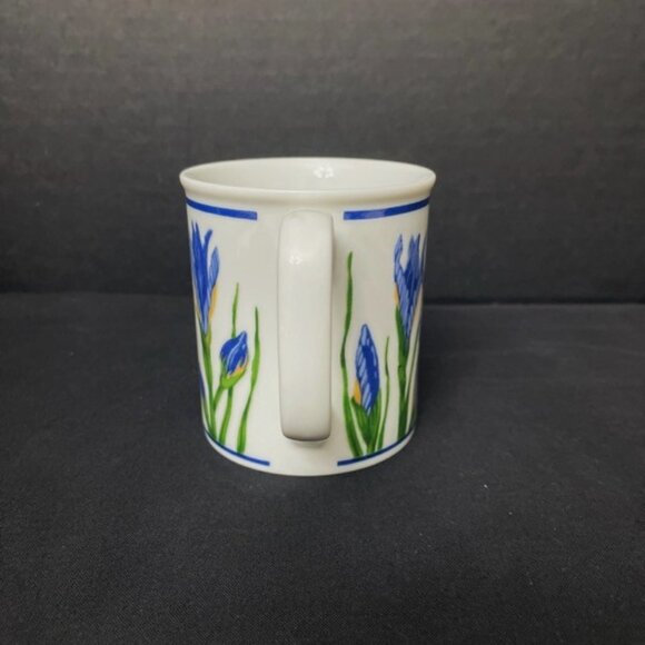Curzon Blue Iris Ceramic Coffee Tea Mug Japan Garden Cottage Floral - Picture 4 of 6
